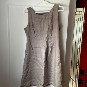 Taupe linen dress